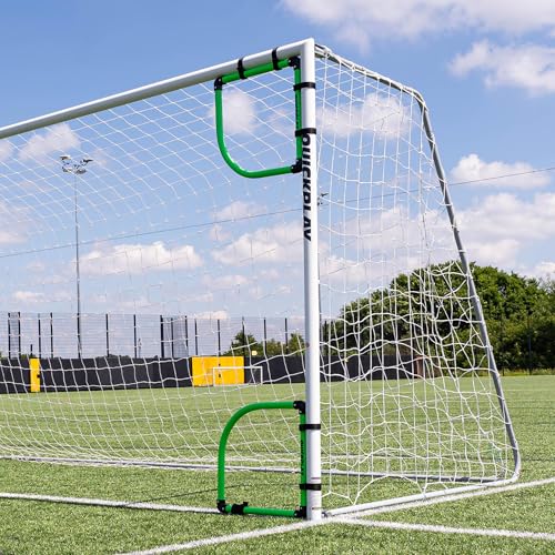 QuickPlay Goal Corner Target Frames Set of 2 - Soccer Goal Target Corners for Shooting Accuracy Training - Corner Targets for Soccer Goals with Quick Attach Straps, Carry Bag and Ground Stakes