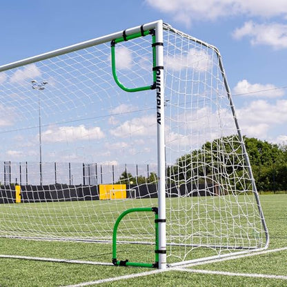 QuickPlay Goal Corner Target Frames Set of 2 - Soccer Goal Target Corners for Shooting Accuracy Training - Corner Targets for Soccer Goals with Quick Attach Straps, Carry Bag and Ground Stakes