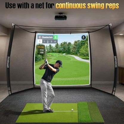Golf Hitting Mat 6x4ft Golf Mats Practice Indoor Outdoor with 20mm EVA Base Golf Practice Mat with 9 Hitting Holes Ideal for All Levels