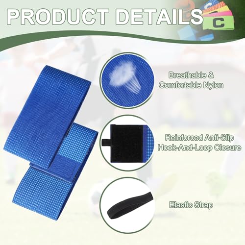 Captain Arm Bands for Soccer, Soccer Captain Armband, Elastic Protective Arm Badge Adjustable Bands