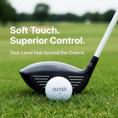 Snyder USA Pro Golf Balls - 5-Piece Construction Practice Golf Balls, Urethane Cover, 322 Dimples, 90 Compression, Training Golf Balls 12 Pack - color: White