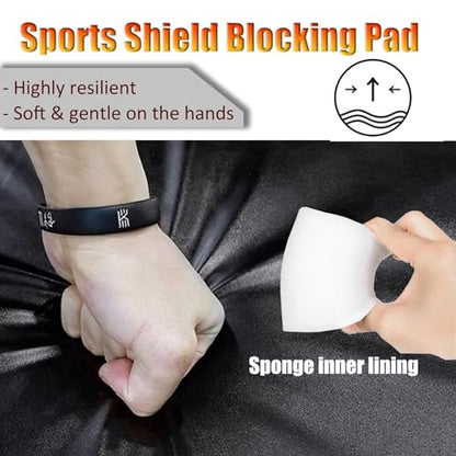 Professional Basketball Training Equipment Blocking Pads, with 3 Handles Black Punching Drills Mat for Martial Arts/Taekwon/Kung Fu, Football Chest Blocker Pad - size: 11.8x19.7x3.9"