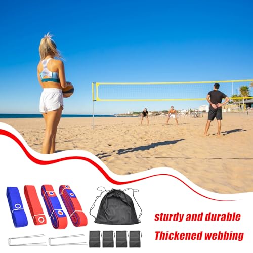 Volleyball Boundary Tape - Grass Court Line Markers, Lightweight Setup Kit with Carry Case | Durable Field Strips for Sun Games, Backyard Matches, Lake Outings, College Sports, and Outdoor Practice