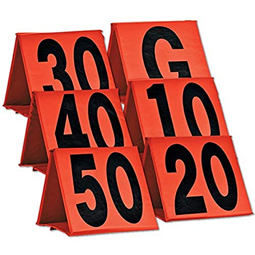 CHAMPRO Non-Weighted Football Yard Markers - 13" x 13", Colors May Vary
