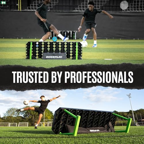 QuickPlay Replay Station 4-in-1 Soccer Rebounder Board - Portable Rebound Board for Backyard - Dual Surface, Dual Angle Soccer Passing Board for Passing & Reaction Skills - Soccer Training Equipment