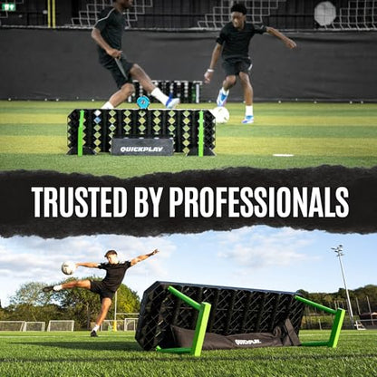 QuickPlay Replay Station 4-in-1 Soccer Rebounder Board - Portable Rebound Board for Backyard - Dual Surface, Dual Angle Soccer Passing Board for Passing & Reaction Skills - Soccer Training Equipment