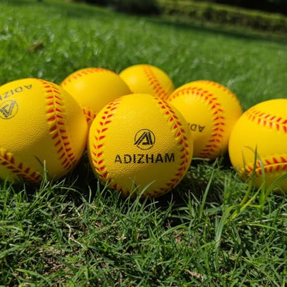 Practice Foam Baseballs - 11 inch Softballs for Youth Beginners, Perfect for Batting and Fielding Training, Pack of 6 with Mesh Bag Included