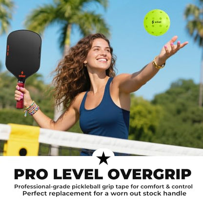 Pickleball Paddle Overgrip - Ultra Tacky & Non-Slip Soft Touch Pickleball Grip Tape for Pickleball Paddles, High Sweat Absorption, Shock-Absorbing & Durable Overgrip - color: Rainbow - 12 Pack