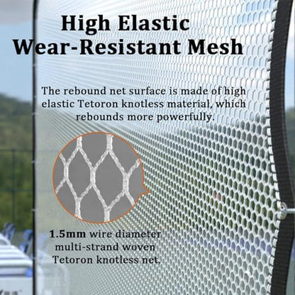 Rebound Practice Wall - Tennis Rebounder Net for Training Racquet Sports Ball Pickleball, Perfect Tennis Backboard Net for Tennis Court Backyard Outdoor Training