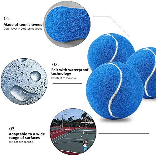 URBEST Tennis Ball 12 Packs Training Tennis Balls Practice Balls for Novice Player, Pet Dog Playing Balls with Mesh Carry Bag - color: Navy Blue