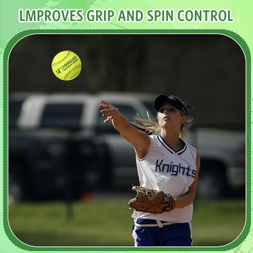 MiniInflat Oversized Softballs 14" Softball Training Equipment for Pitchers Softball Pitching and Throwing Spin Trainer Raised Stitched Seams Oversized Balls for Softball Pitching Practice