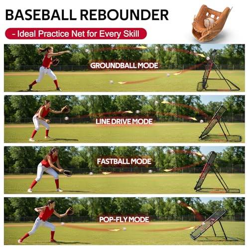 VAVOSPORT Volleyball Rebounder Net 40"x40" – Adjustable Angles Bounce Back Training Equipment for Volleyball, Baseball, Softball & Lacrosse, Durable, Portable, Easy Setup for Indoor & Outdoor Practice