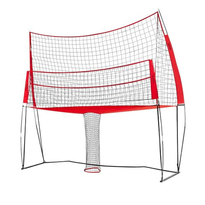 VEVOR Volleyball Training Net System,8 * 11/12 * 11ft/Pitching Practice/Spiking Practice/14 Net,Portable Net Station, Easy Setup Indoor Outdoor Target Net for Serving Spiking Setting - style: Spiking Practice