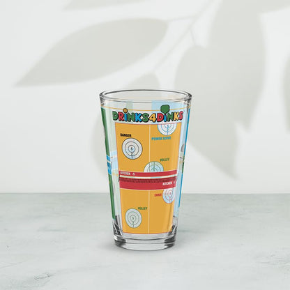 Drinks4Dinks Pint Glass Pickleball Game - Gifts for Pickleball Players Drinking Game with A Pickleball Twist and Beer Cups 2 Pack