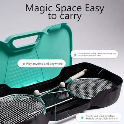 Folding Badminton Net, Foldable Volleyball Tennis Gear, Badminton Net Set, for Backyard Driveway Beach Outdoor Indoor Volleyball Tennis Courts Games Parties Family Vacations