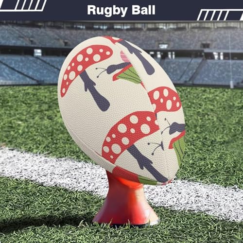 SYtrade Recreational Football Game Footballs PU Composite Leather Footballs for Training Indoor Outdoor - color: Mushroom Snail Khaki