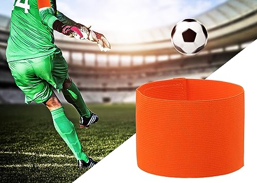 ONLYKXY 3PCS Captain Armbands 7x32.5CM/2.75x12.79inch Adjustable Leader Armband Team Sport Armband for Soccer Basketball Volleyball School Team Competition Coach Players Wrist Arm Bands - color: Orange