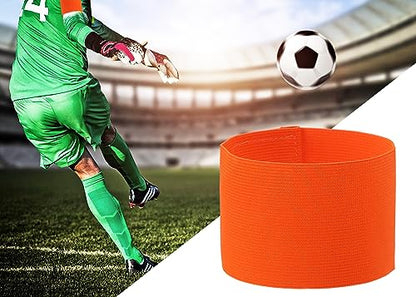 ONLYKXY 3PCS Captain Armbands 7x32.5CM/2.75x12.79inch Adjustable Leader Armband Team Sport Armband for Soccer Basketball Volleyball School Team Competition Coach Players Wrist Arm Bands - color: Orange