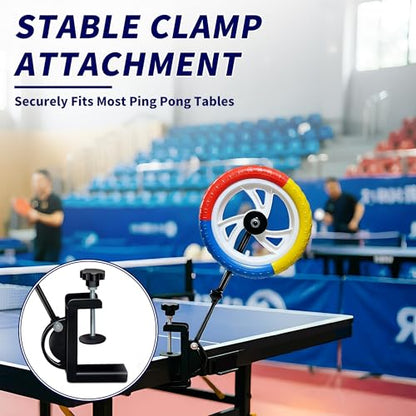 Table Tennis Trainer for Topspin Practice, Adjustable Ping Pong Training Device Solo Table Tennis Training Equipment for Beginners & Advanced Players