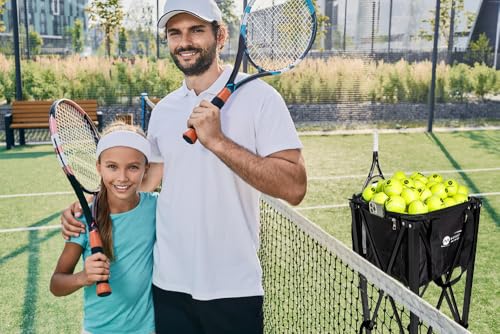 Morvat Tennis Ball Cart 2.0 with Replacement Bag, Portable & Lightweight, Foldable Frame, 1 Year Warranty