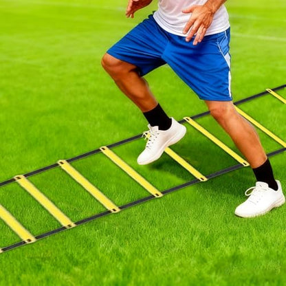 Agility Ladder with Carry Bag, Football Training Equipment & Speed Ladder for Soccer, Basketball – Agility Training Equipment for Footwork Drills