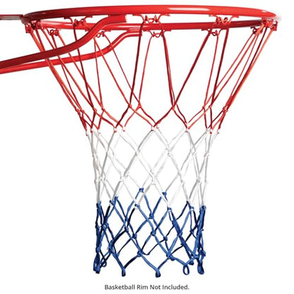 Champion Sports 4mm - 50gm - Basketball Net - Braided Nylon - Red/White/Blue