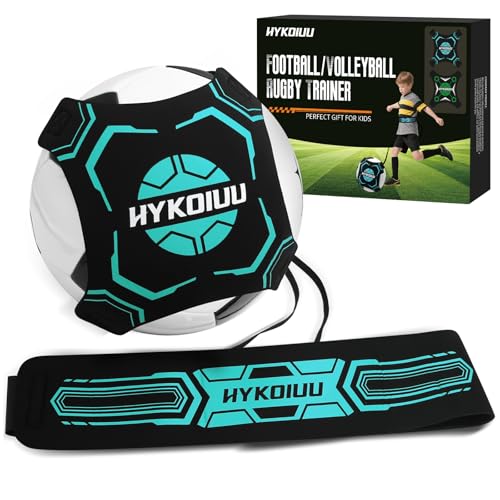 Soccer Trainer, Football Solo Practice Training Equipment Soccer Kick Juggling Trainer Improve Ball Control, Passing and Shooting Skills for Kids Adults Soccers Gear - color: Blue