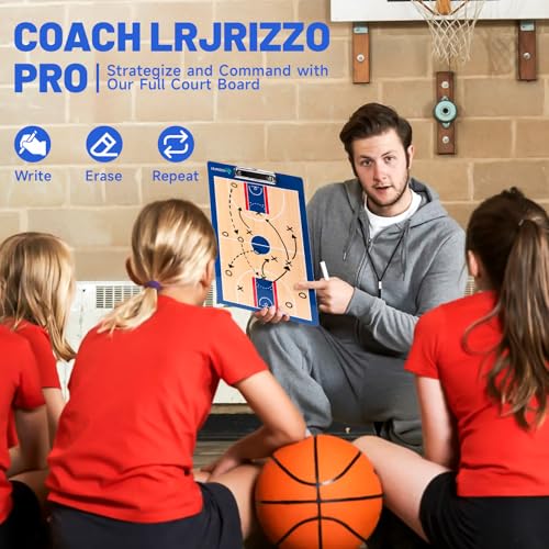 Basketball Dry Erase Coaches Clipboard, Basketball Clipboard for Coaches Double-Sided Basketball White Board for Coaches Writable and Erasable Basketball Dry Erase Board for Coaches Gift - style: Basketball