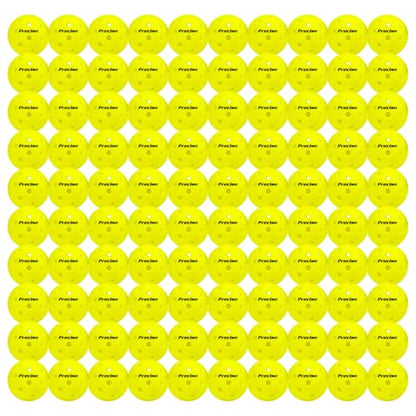 PRECISE Pickleball Balls – Outdoor A 40 Model with 40 Holes – USAPA Approved – Durable Flight Design - color: Yellow, size: 100 Balls