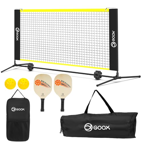 GOOX 6FT Small Mini Pickleball Net Set - Quick Setup Indoor/Outdoor Portable Practice Net