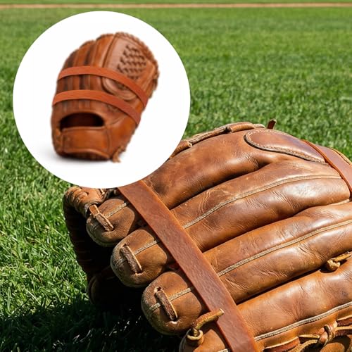 10pcs Baseball Glove Rubber Bands & 2pcs Adjustable Glove Clip, Elastic Wrap Band to Keep The Shape of Gloves Softball Baseball Strap Accessories for All Gloves
