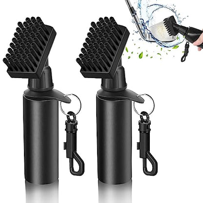 WXJ13 2 PCS Golf Clubs Cleaning Water Brush,Golf Club Groove Cleaner Brush with Leakproof Reservoir Tube, Squeeze Bottle