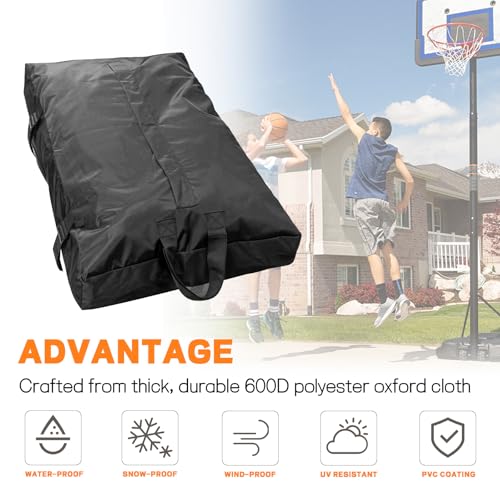 Heavy Duty Weighted Base Anchor for Portable Basketball Hoops Can Hold in Excess of 360 lbs, Weather Resistant Universal Basketball Hoop Weight for Base, to Secure Basketball Hoop, Black
