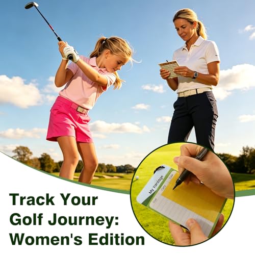 Golf Club Distance Card, 2 Pack Waterproof Golf Yardage Card, Range Chart, Quick Reference Guide with Clip, Golf Accessories for Men and Women Golfers - color: 2PCS Yellow-Lady