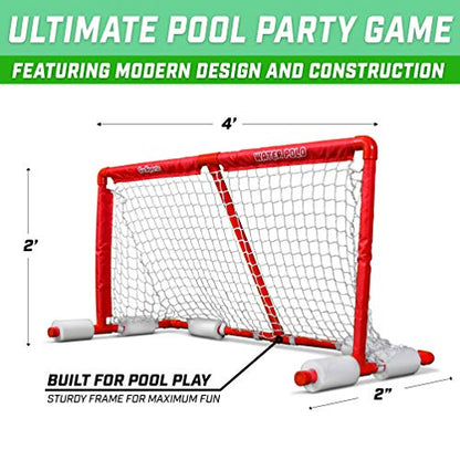 GoSports Floating Water Polo Game Set - Must-Have Summer Pool Game Includes Goal and 3 Balls