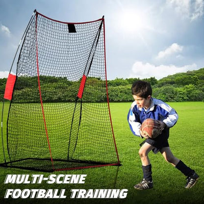 Football Kicking Cage Net - Heavy Duty Portable Training Net with Steel Frame for Backyard Indoor Outdoor Field Goal Training & Punting Passing Kicking Practice - Kids & Adults Use - style: Football Kicking Cage Net