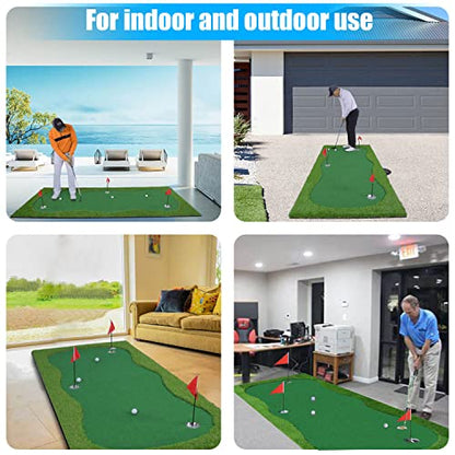 Golf Putting Green/Mat-Golf Training Mat- Professional Golf Practice Mat- Green Long Challenging Putter for Indoor/Outdoor - style: 4x10ft