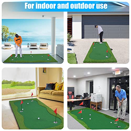 Golf Putting Green/Mat-Golf Training Mat- Professional Golf Practice Mat- Green Long Challenging Putter for Indoor/Outdoor - style: 4x10ft
