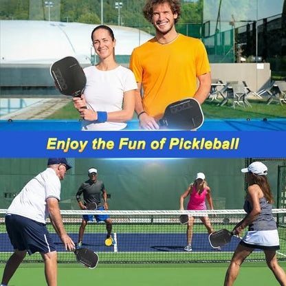 Pickleball Paddle with T700 Raw Carbon Fiber, 16mm Upgraded EPP Foam Core, Torque-Boost Weighting System & Elasticity Enhancement Design