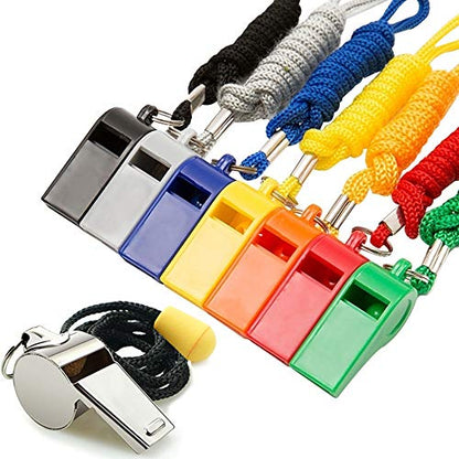 Whistle, Sports Whistles with Lanyard, Loud Crisp Sound Whistle Bulk Ideal for Coaches, Referees, and Officials - color: 8PCS