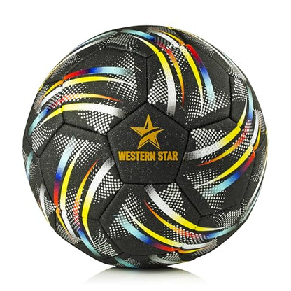 Western Star Soccer Ball Helix- Size 3 4 5 - Official Match Grade Soccer Balls - Attractive and Durable Design - color: Revolution, size: Size 4