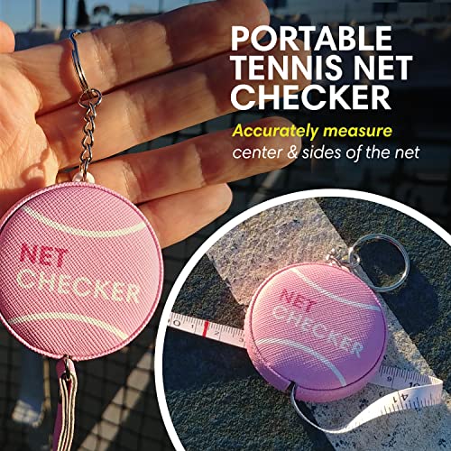 Scoring Right Net Checker Tennis Net Height Measuring Tape and Keyring