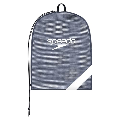 Speedo Drawstring Ventilator Mesh Equipment Bag - color: Speedo Navy/White