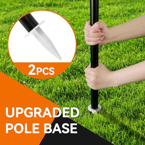 12ft Badminton Net Set for Backyard Beach with Durable Anti-Sagging Net, Heavy Duty Poles, 2 Aluminum Badminton Rackets, 3 Shuttlecocks, Carry Bag - Easy Setup & High Stable
