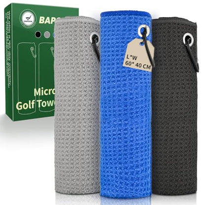 Golf Club Cleaner, Non-Leaking Stretchable Golf Club Brush with Microfiber Golf Towel (23.6 * 15.7 in), Strong Bristles Golf Brush Can Hold 5oz Water, Essentials Golf Accessories for Men - style: 3 Pack Golf Towel