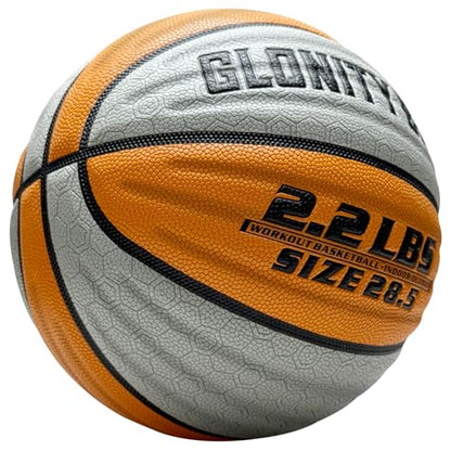 Weighted Basketball Non-Slip 28.5"/29.5", 2.2LBS/3LBS, Outdoor/Indoor Heavy Training Ball, Used to Increase Strength