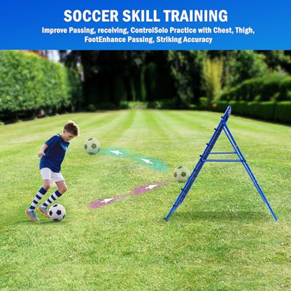 Volleyball Baseball Rebounder Net, Softball Rebounder Pitchback Net Quick Adjustments, Quick Adjustments Lacrosse Bounce Back Practice Equipment, Ideal for Outdoor Indoor and Backyard Training - size: 5FTx4FT, style: Multi-Sport Rebounder Net