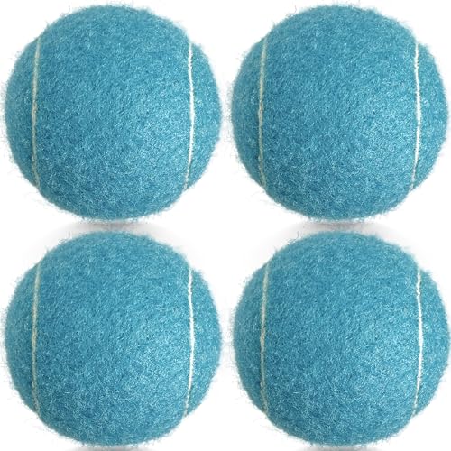 4 Pack Tennis Balls - Long Lasting Practice Balls for Tennis Beginners, Tennis Training Balls, Dog Fetch Toys