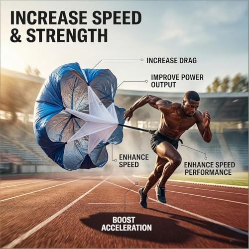 Football Kick Trainer Parachute Resistance with Adjustable Waist Strap for Youth Field, Backyard, Speed and Power Drills - color: Royal Blue