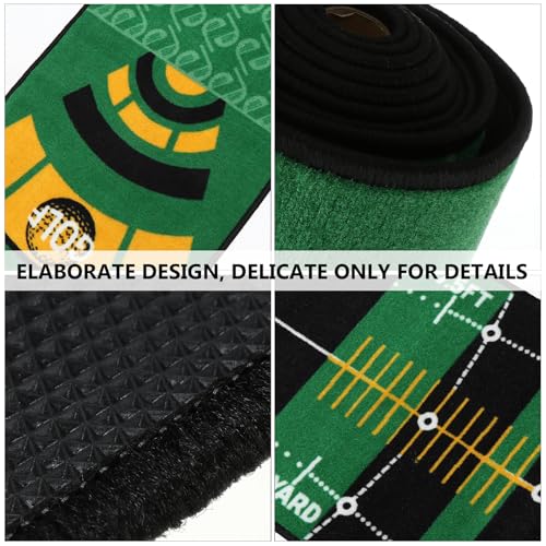 VALICLUD Golf Putting Mat Indoor Practice Blanket with Artificial Turf Surface, Putter Training Tool for Office and Home Use, Non-Slip Green Carpet for Golfers and Beginners